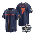 Astros# 7 Craig Biggio Navy Nike 2022 World Series City Connect Cool Base Jersey