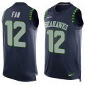 Nike Seattle Seahawks #12 Fan Steel Blue Team Color Men Stitched NFL Limited Tank Top Jersey