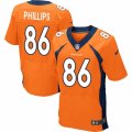 Mens Nike Denver Broncos #86 John Phillips Elite Orange Team Color NFL Jersey