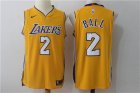 New Los Angeles Laker #2 Lonzo Ball Yellow Nike Jersey