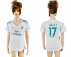 2017-18 Real Madrid 17 LUCAS V. Home Women Soccer Jersey