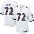 Mens Nike Baltimore Ravens #72 Alex Lewis Game White NFL Jersey