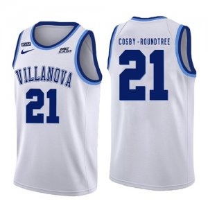 Villanova #21 Wildcats Dhamir Cosby-Roundtree White College Basketball Jersey