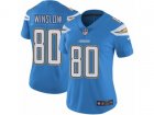 Women Nike Los Angeles Chargers #80 Kellen Winslow Vapor Untouchable Limited Electric Blue Alternate NFL Jersey