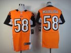 Nike NFL Cincinnati Bengals #58 Rey Maualuga orange Jerseys[Elite]