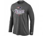 Nike New England Patriots Critical Victory Long Sleeve T-Shirt D.Grey