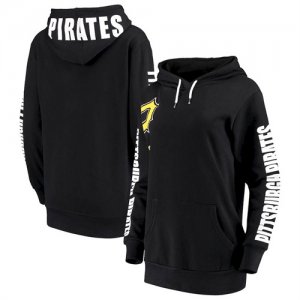 Pittsburgh Pirates G III 4Her by Carl Banks Women\'s 12th Inning Pullover Hoodie Black