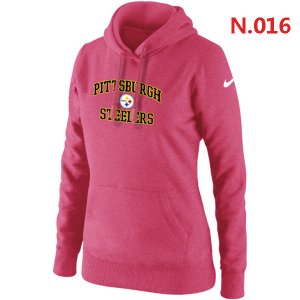 Women NEW Pittsburgh Steelers Heart & Soul Pullover Hoodie pink