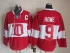 NHL Detroit Red Wings #9 Gordie Howe classic red jerseys