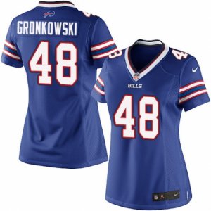 Women\'s Nike Buffalo Bills #48 Glenn Gronkowski Limited Royal Blue Team Color NFL Jersey