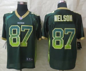 Nike Green Bay Packers #87 Jordy Nelson Green Jerseys(Drift Fashion Elite)