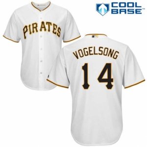 Men\'s Majestic Pittsburgh Pirates #14 Ryan Vogelsong Replica White Home Cool Base MLB Jersey