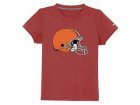 nike cleveland browns sideline legend authentic logo youth T-Shirt red