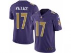 Mens Nike Baltimore Ravens #17 Mike Wallace Purple Rush NFL Jersey