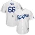 Los Angeles Dodgers #66 Yasiel Puig White 2017 World Series Bound Cool Base Player Jersey