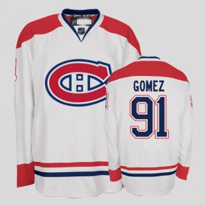 nhl montreal canadiens #91 gomez white