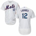 Men's Majestic New York Mets #12 Juan Lagares White Flexbase Authentic Collection MLB Jersey