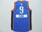 NBA Oklahoma City Thunder #9 serge blue jerseys(2014 Christmas edition)