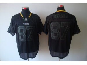 Nike NFL Green Bay Packers #87 Jordy Nelson black Jerseys[Elite lights out]