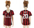 2017-18 AC Milan 20 ABATE Home Women Soccer Jersey