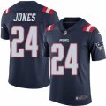 Youth Nike New England Patriots #24 Cyrus Jones Limited Navy Blue Rush NFL Jersey