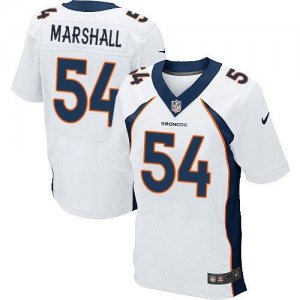 Nike Denver Broncos #54 Brandon Marshall white jerseys(Elite)