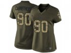 Women Nike Los Angeles Chargers #90 Ryan Carrethers Limited Green Salute to Service NFL Jersey