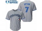 Youth Majestic Toronto Blue Jays #7 B.J. Upton Replica Grey Road MLB Jersey