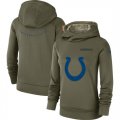 Indianapolis Colts Nike Womens Salute to Service Team Logo Performance Pullover Hoodie Olive