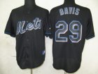 mlb new york mets #29 davis black fashion