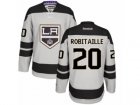 Mens Reebok Los Angeles Kings #20 Luc Robitaille Authentic Gray Alternate NHL Jersey
