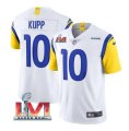 Nike Rams #10 Cooper Kupp White 2022 Super Bowl LVI Vapor Limited Jersey