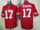 2013 Super Bowl XLVII NEW San Francisco 49ers 17 A.J. Jenkins Red jerseys (Limited)