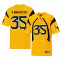 West Virginia Mountaineers #35 Nick Kwiatkoski Gold College Football Jersey