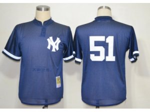 mlb jerseys new york yankees #51 bernie williams m&n blue 1995