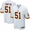 Mens Nike Washington Redskins #51 Will Compton Game White NFL Jersey