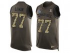 Nike Tennessee Titans #77 Taylor Lewan Limited Green Salute to Service Tank Top NFL Jersey