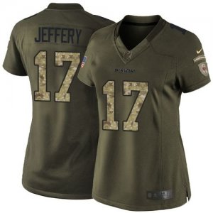 Women Nike Chicago Bears #17 Alshon Jeffery Green Salute to Service Jerseys