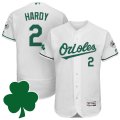 2016 Mens Baltimore Orioles #2 J.J. Hardy St. Patricks Day White Celtic Flexbase Authentic Collection Jersey