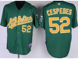 mlb Oakland Athletics #52 Yoenis Cespedes Green