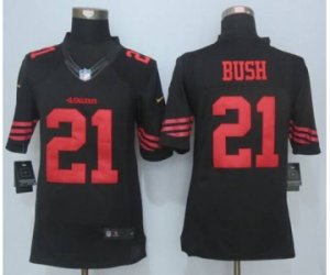 nike nfl jerseys san francisco 49ers #21 bush black[nike Limited][bush]