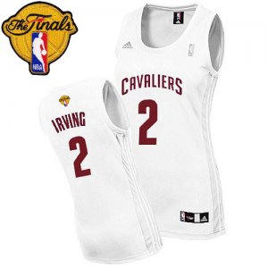 Women\'s Adidas Cleveland Cavaliers #2 Kyrie Irving Swingman White Home 2016 The Finals Patch NBA Jersey