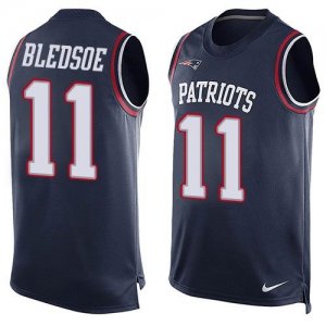 Nike New England Patriots #11 Drew Bledsoe Navy Blue Team Color Men Stitched NFL Limited Tank Top Jersey