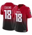 Men's Atlanta Falcons #18 Kirk Cousins Red Black 2023 F.U.S.E. Vapor Untouchable