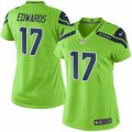 Women's Nike Seattle Seahawks #17 Braylon Edwards Limited Green Rush NFL Jersey