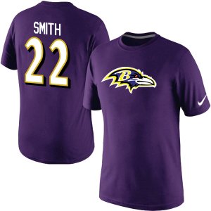 Nike baltimore ravens #22 SMITH Name & Number T-Shirt purple