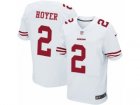 Mens Nike San Francisco 49ers #2 Brian Hoyer Elite White NFL Jersey