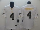 Nike Cowboys #4 Dak Prescott White Gold Vapor Untouchable Limited Jersey