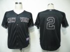 mlb new york yankees #2 derek jeter black 2010