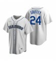 Nike Seattle Mariners #24 Ken Griffey Jr. White Cooperstown Collection Home Stitched Baseball Jersey